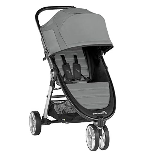 Baby Jogger City Mini 2 barnvagn | Lätt, vikbar och kompakt 3-hjulig barnvagn | Skiffer (grå)