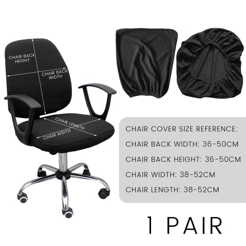 NINVVS 2-piece black seat cover, including 1 cushion and 1 backrest, polar fleece corn plaid split chair cover - Image 2