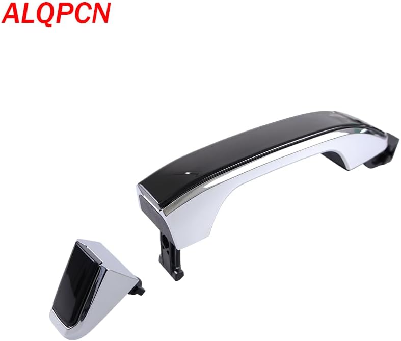 1 Lot Painted with Chrome Exterior Door Handle Compatible with Chevrolet Silverado GMC Sierra Tahoe Suburban Yukon 2020-2025 (Black)