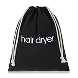 Hair Dryer Bag with Drawstring, Black Hair Dryer Storage Bag Travel Container Hairdryer Bags Blow Dryers Bags for Bathroom Home Gym Hairs Tools