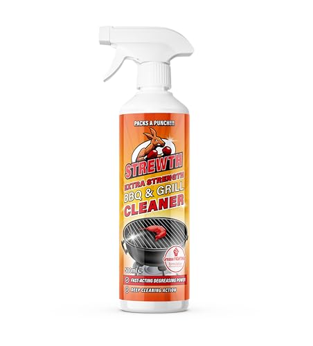 Strewth - BBQ & Grill Cleaner Spray 500ml - Powerful Oven & Barbecue Degreaser - Removes Grease Fat & Burnt-On Food - Green Boost+ Eco-Conscious Formula