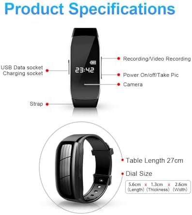 Spy Camera Hidden Camera Watch 32GB Portable Small Nanny Cam Small Security Hidden Camera Body Pet HD 1080P Camera for Home Outdoor Office, Mini Spy Cam for Security Indoor Detail