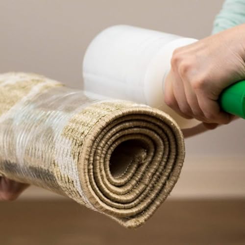 Image of Duck Brand Stretch Wrap Roll, Clear Plastic Wrap for Moving, 5 in x 1000 ft, 1 Pack, White (285849)