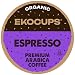 EKOCUPS Artisan Organic Espresso Dark Roast Coffee in Recyclable Single Serve Cups for Keurig K-Cup Brewers, 40 Count