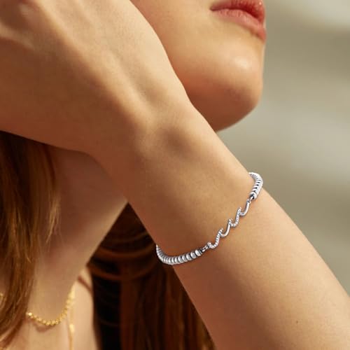 Gift for Daughter Sister Bestie Friends Mom The Waves of Life We've Through Together Wave Bracelet Women Birthday Retirement Insprational Gifts for Her3