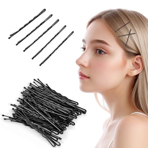 Black 50PCS Bobby Pins & Hair Clips for Women Durable Anti-Slip Accessories with Reinforced Design Comfortable Great for All Styles