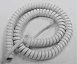 DIY-BizPhones 10-Pack White 12 Ft Handset Cords Compatible with Toshiba Phone DKT3000 DKT3200 Series DKT3010 DKT3014 DKT3020 DKT3210 DKT3214 DKT3220 H S SD SL Receiver Curly Coil Lot