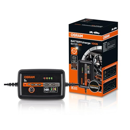 Chargeur intelligent OSRAM BATTERYcharge 1005 5A pour batterie 6V 12V