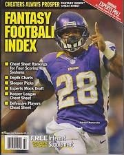 FANTASY FOOTBALL INDEX MAGAZINE 2013 ADRIAN PETERSON NEW CHEAT SHEETS. MORE!