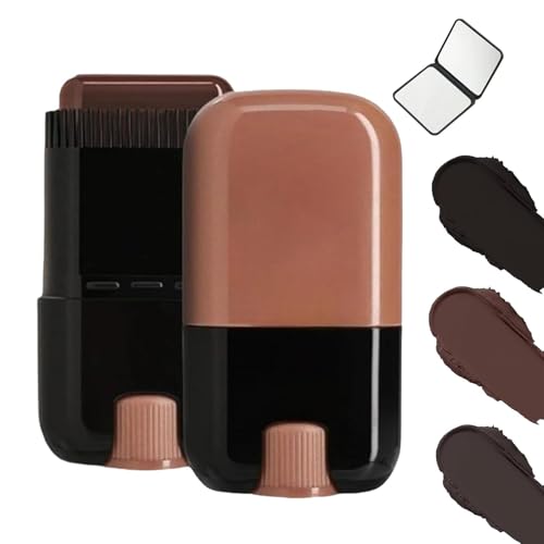 2Pcs Yuaonew Hair Stick, Yuaonew Hair Dye Comb, 2-In-1 Hair Color Touch-Up Sticks, Instant Hair Color Sticks with Built-In Comb, 2-in-1 Touch-Up Comb for Gray Hair Coverage (Chestnut Brown)