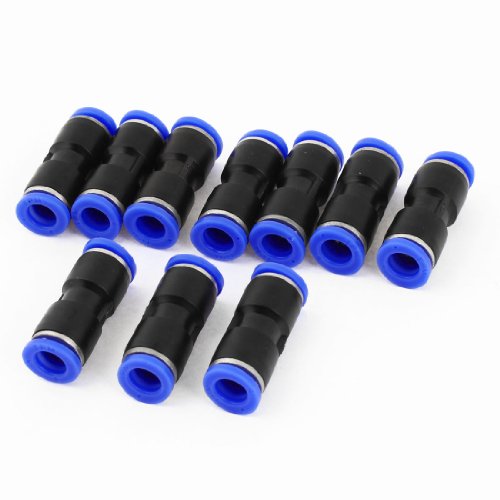 uxcell 10 Pcs 8mm to 8mm Push in Fitting One Tough Straight Union Quick Connector