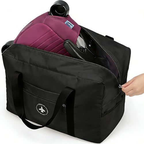 zhtangrui Backless Booster Seat Travel Bag - Booster Seat Bag For Airport - Booster Seat Cover For Airplane Travel (black)