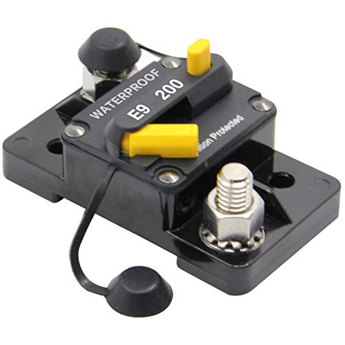 Zookoto 200 Amp Circuit Breaker, Marine Trolling Motors Boat Atv Manual Power Fuse Rest, Waterproof (200A) 12V-48Vdc #TOP1
