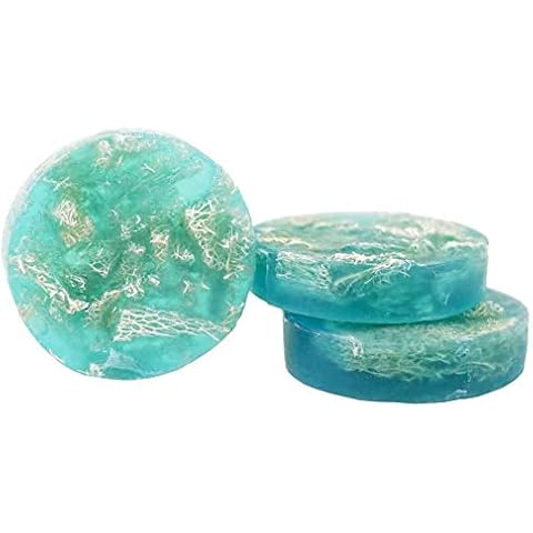 SECEN LONDON - Natural Herbal Massage Soap (Ocean Scented Bar Soap) 1 PCS, Natural Lavender Essence Massage Soap with Pumpkin Fiber, Handmade Massage Soap, Healthy and Useful Massage Soap Cover