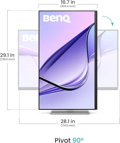 Image of BenQ MA320U 32 inch 4K IPS HDR Monitors, Pack of 2, with Heavy-Duty Dual Desk Mount Stand, USB-C 90W, Mac Color Match, USB Hub, 99% sRGB, 97% DCI-P3, for MacBook Pro /Air & PC