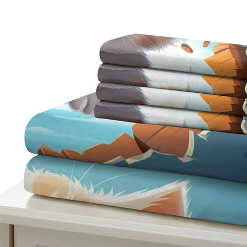 Housse de couette chat idée cadeau parure de lit king size originale et douce - 6