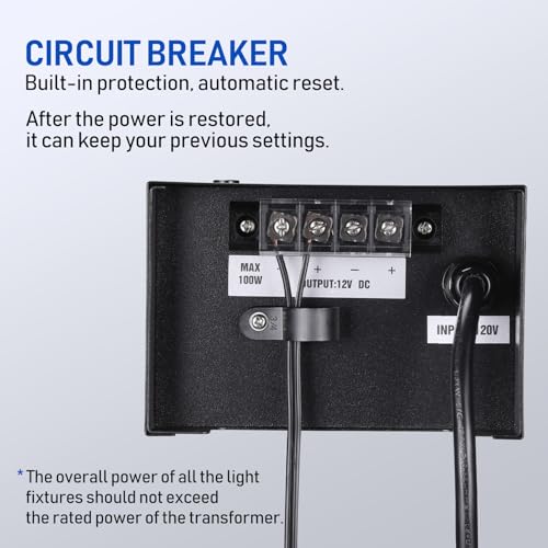 Image of LEONLITE 100W Outdoor Low Voltage Landscape Transformer, 120V AC to 12V DC