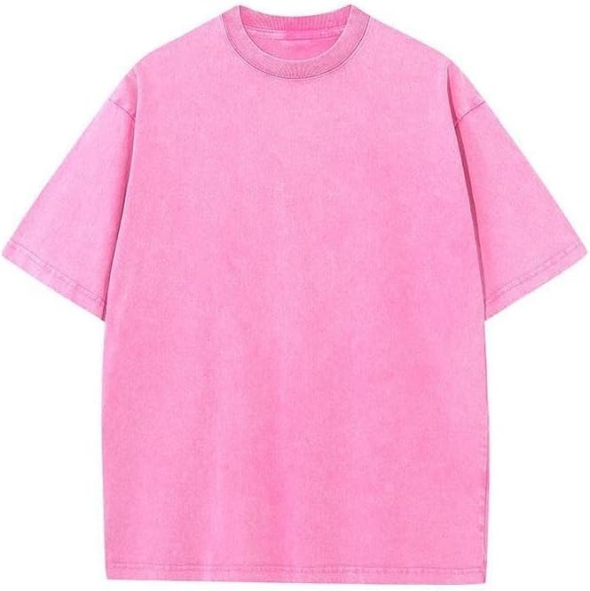 HBJWOV Loose American Cotton Round Neck Short Sleeves Retro Round Neck Cotton T-Shirt Outdoor Sports Versatile Vest