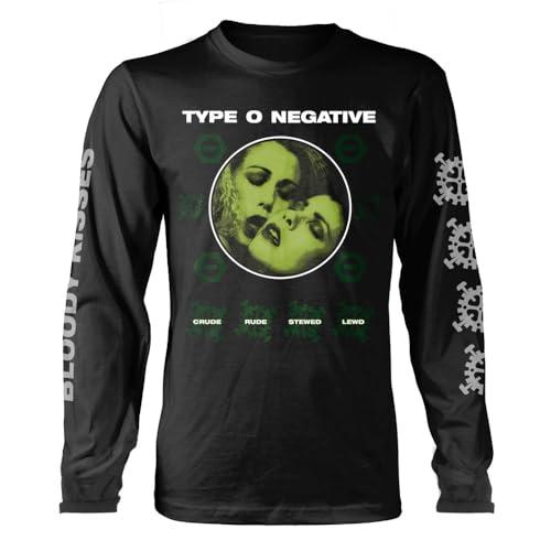 T-Shirt Manches Longues Type O Negative Crude Gears Noir Vetement Gothique M