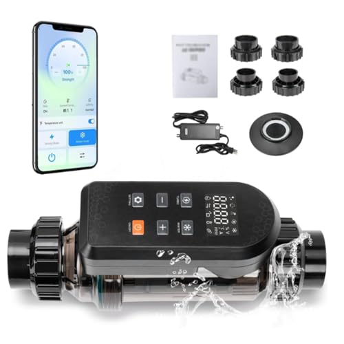 Cloración salina para piscinas, generador de cloro salino, clorador de piscinas con panel digital inteligente y control por aplicación.,40g/h(30-60K)