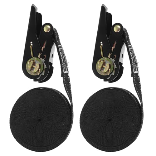 ARTSEWPLY Lot de 2 Sangles d'Arrimage à Cliquet 25 CM X 5 M Sangles de Camion Réfléchissantes pour Transport Sécurisé Nocturne Fixation Rapide et Résistante pour Chargement Polyvalent