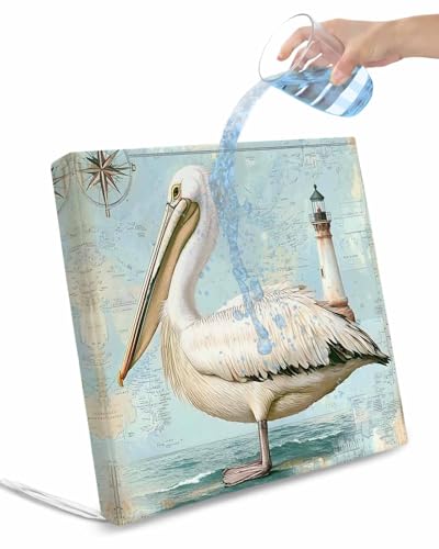 2 Pack Vintage Nautical Coastal Waterproof Cushion Covers with Ties, Outdoor Patio Chaise Lounge Chair Seat Cushion Slip Covers Replacement(Only Cover) Summer Bird Ocean Wave 22