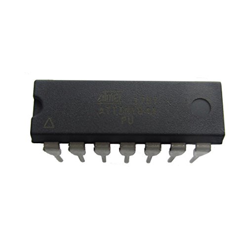 1 Pcs ATTINY84A-PU 8-bit Microcontroller with 8K Bytes in-System Programmable Flash,ATTINY, 20MHZ, DIP-14