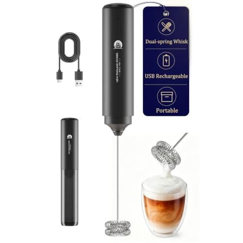 New England Stories Handheld Rechargeable Milk Frother Wand