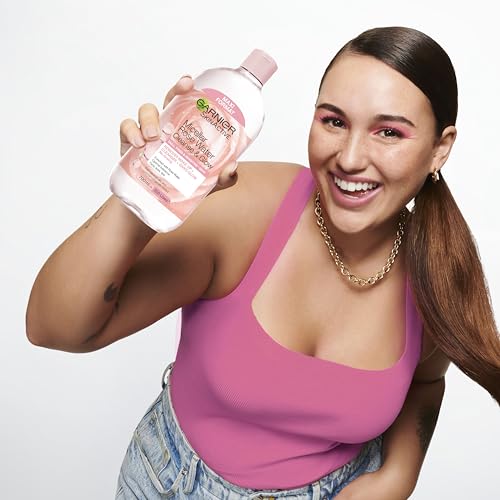 Garnier Mizellen Reinigungswasser, All-in-1 Reinigung mit Rosenwasser, Gesichtswasser für eine sanfte Reinigung und schonendes Abschminken, SkinActive, 1 x 700 ml
