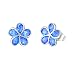 Produktbild ACVIP Damen Synthetische Opal Ohrringe Blumen Ohrstecker Ohrschmuck Mädchen Zubehör(Blau)