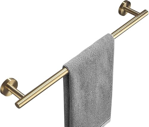 Porte-serviettes mural rond 40 cm CFWSHJ en acier inox pour salle de bain