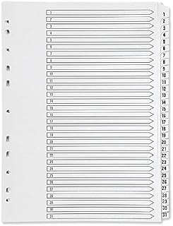 Q-Connect KF01357 Index A4 Multi-Punched 1-31 Polypropylene - White