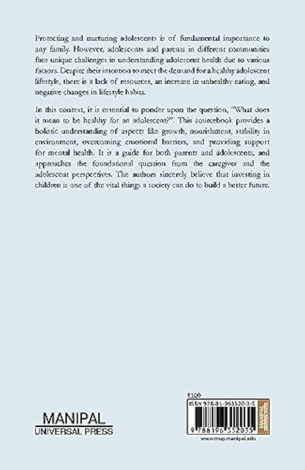 Adolescent Health: Healthy Present for Healthy Future