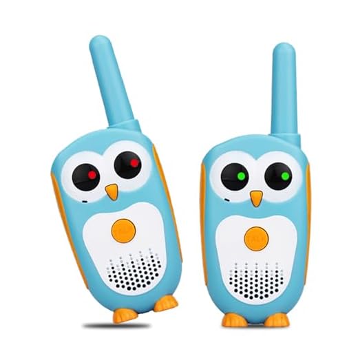 Retevis RT30 Barn Walkie Talkies Uggla Utseende Enkel användning Småbarn Barn Walkie Talkie Leksaker Gåvor för flickor Pojkar Walkie Talkies för barn (Himmelblå, 1 par)