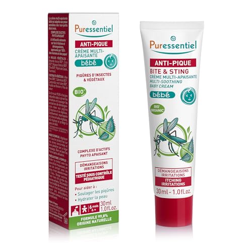Puressentiel - Anti Pique - Crème Multi-Apaisante Bébé - Piqûres d'insectes et de végétaux - Actif 100 pourcent d'origine naturel - Calme démangeaisons et irritations - 30 ml