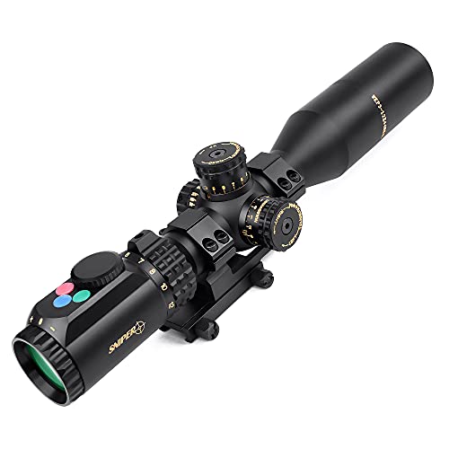 SNIPER WKP 3-12X44 (Mini) Rifle Scope Side AO Glass Etched Reticle Optical Sight Riflescopes