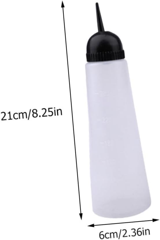 Hair Coloring Applicator Bottles 6pcs with Pointed Mouth for Salon Use