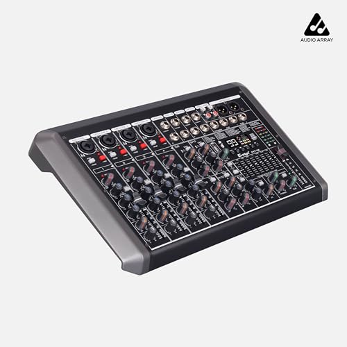 Image of Audio Array MT-12 12 Analog+2 Digital Ch Hybrid Analog+USB Mixer, Extra Sub Out+Fq Selector 48kHz DSP, 4XLR & 8 TRS In, 3-Band EQ, +48V Phantom, 24dBu XLR Out, Graphical EQ, Type-C, Studio & Streaming