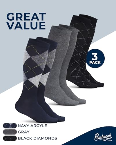 Image of Pembrook Cotton Light Compression Socks for Women & Men - 3 Pairs | 8-15 mmHg Comfort Compression Socks for Men & Women