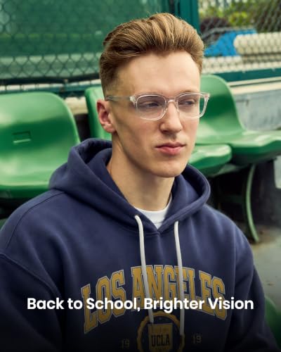 Image of Cyxus Blue Light Glasses Men Women Reduce Eye Strain UV400 Protection 8082 | Eye Protection,Classic Sqaure Frame,Ideal for Computer Screen Office Work Daily Wear