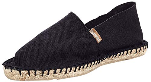ESPADRIJ L'ORIGINALE Unisex-Erwachsene Classic Espadrilles, Schwarz Black Noir