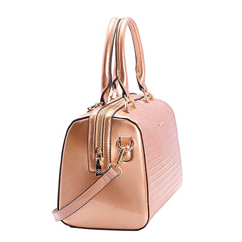 Bolsa Feminina Baú Chenson Relevo Verniz