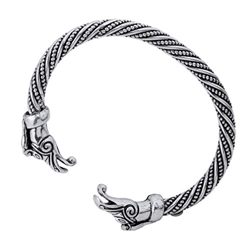 Norse Viking Dragon Head Bracelet Metal Viking Arm Ring Bangles Bracelets Men #TOP30