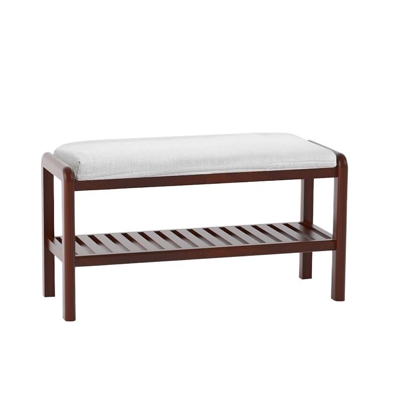 Banc à chaussures en bois pour porche d'entrée et petit appartement cosy
