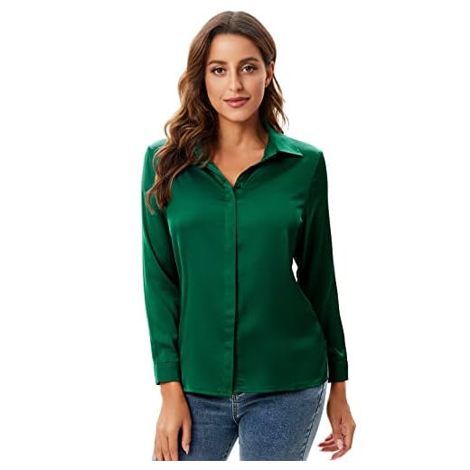 25 Chic Winter Work Outfits for Women – Stylish Office Looks for Cold Weather Satin Silk Shirt