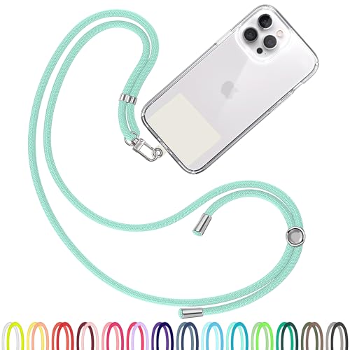 TBOC Green Water Cell Phone Lanyard - Comfortable Universal Smartphone Lanyard - Easy to Use Neck Phone Holder [White Ice Patch] - Adjustable Length Phone Strap Crossbody - Fits All Mobile Phones
