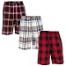 Men's 3 Pack Light Weight Cotton Flannel Soft Fleece Brush Woven Pajama/Lounge Sleep Shorts (3 Pack - Assorted Classics Plaids, Medium)