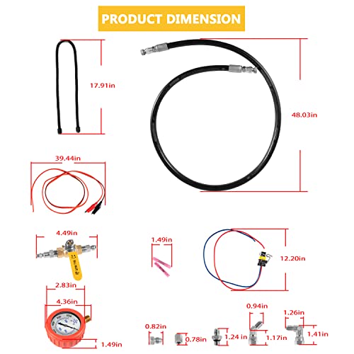 Bonbo Hpop Test Tool High Pressure & Air Leak Test Gauge Tool Kit Fits For Ford F250 F350 6.0L & 7.3L Powerstroke 1994-2007 #TOP5