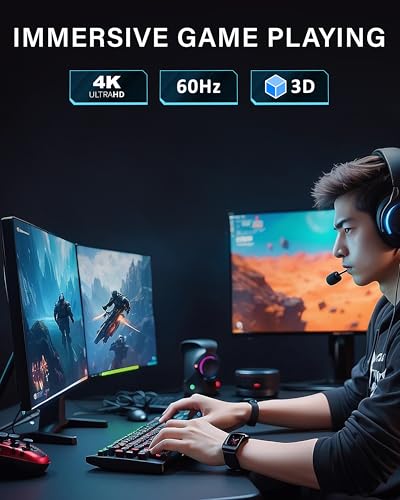Image of FEDUS STRYKER-XY 4K DisplayPort to DisplayPort Cable 1.2 (DP to DP) 1.5 Meter 4K@60Hz, 2K@144Hz Braided Male to Male Cord, Display Port Wire Cord for Gaming Monitor, PC,GPU,RTX 4090,Desktop,Projector