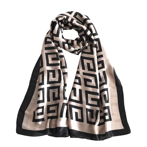 FINIZO Mulberry Silk Feeling Long Scarf for Women Large Shawls for Headscarf and Neck Sunscreen Shawls